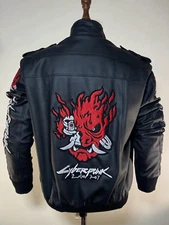 Cyberpunk 2077 Johnny Samurai Black Leather Jacket for Men and Women