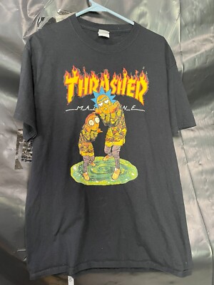 Rick And Morty T Shirt Mens Large L Black Thrasher Magazine trippy