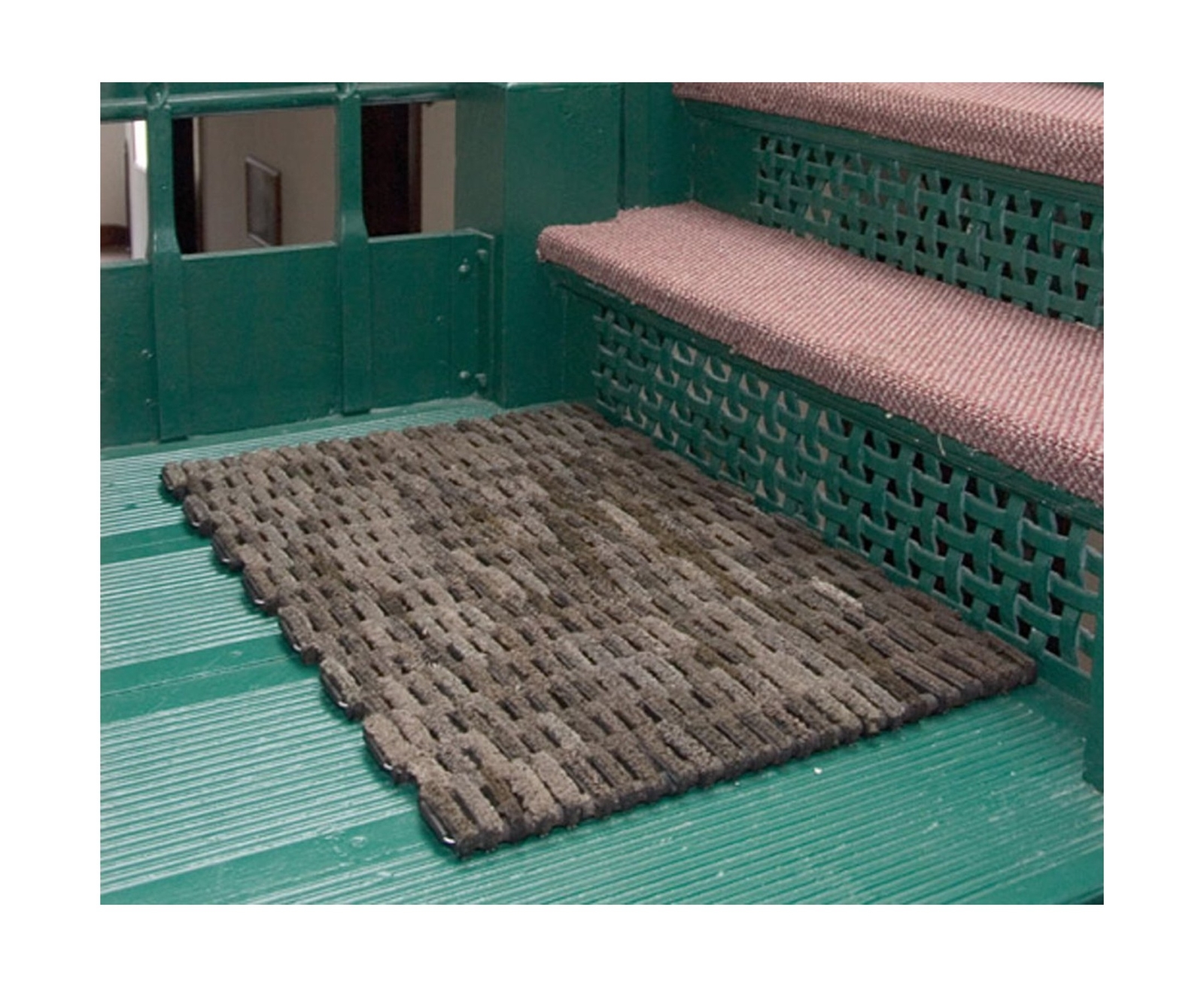Durable DuraRug Recycled Fabric TireLink Outdoor Entrance Mat, 24" x