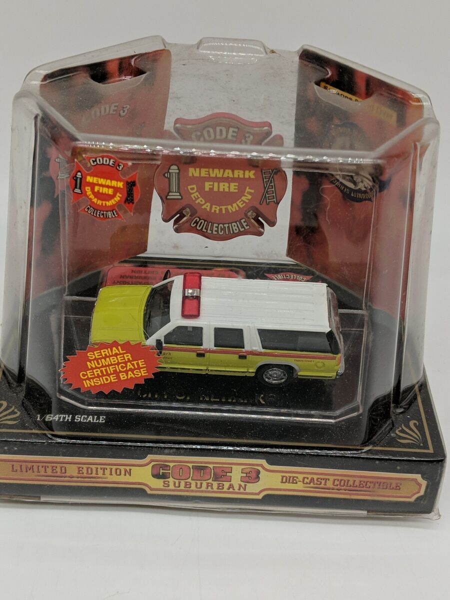 Code 3 Diecast GMC Suburban Newark Fire Department Collector Code 3 Diecast GMC Suburban Newark Fire Department Collector