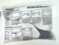ONN 120" Indoor/Outdoor Fabric Projector Screen, White. New