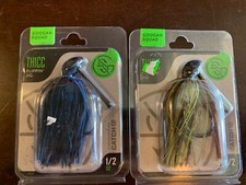 Thicc FLIPPIN' JIG 1/2oz. Black & Blue & Green Pumpkin 5/0 Lot x2pk Googan Squad