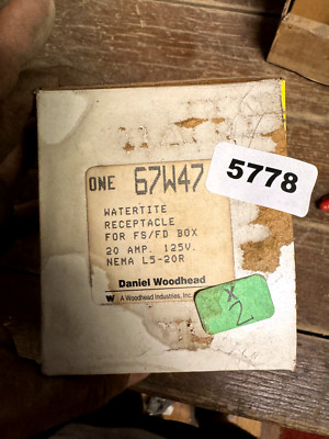 Daniel Woodhead 67W47 Watertite Receptacle, 20 Amps 125V