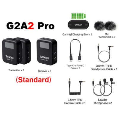 SYNCO G2 G2A2 Pro 656ft Wireless Lavaliver Microphone 2