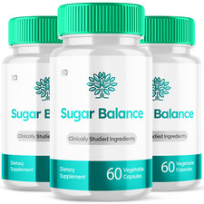 Sugar Balance Blood Flow and Health Support Pills 180 Capsules 3 Pack 