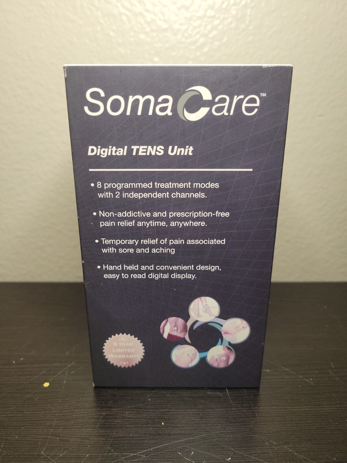 Soma Care Digital TENS Unit Hand Held 2 Channels 8 Programmed Treatment
