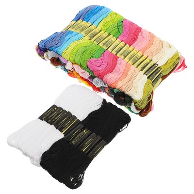 124 Pcs Stickerei -Thread -Set Stickgarn-Kit Häkelgarn Aus Baumwolle