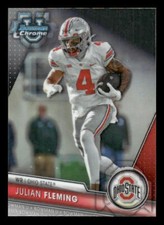 2023 Bowman University Chrome #109 Julian Fleming Rookie Ohio State Buckeyes