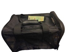 Sherpa Park Tote Travel Pet Carrier Medium Polyester Black Comfortable Durable
