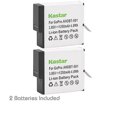 2x Kastar Battery for GoPro HERO5 HERO6 HERO 5 / 6 AABAT-001 AHDBT-501 