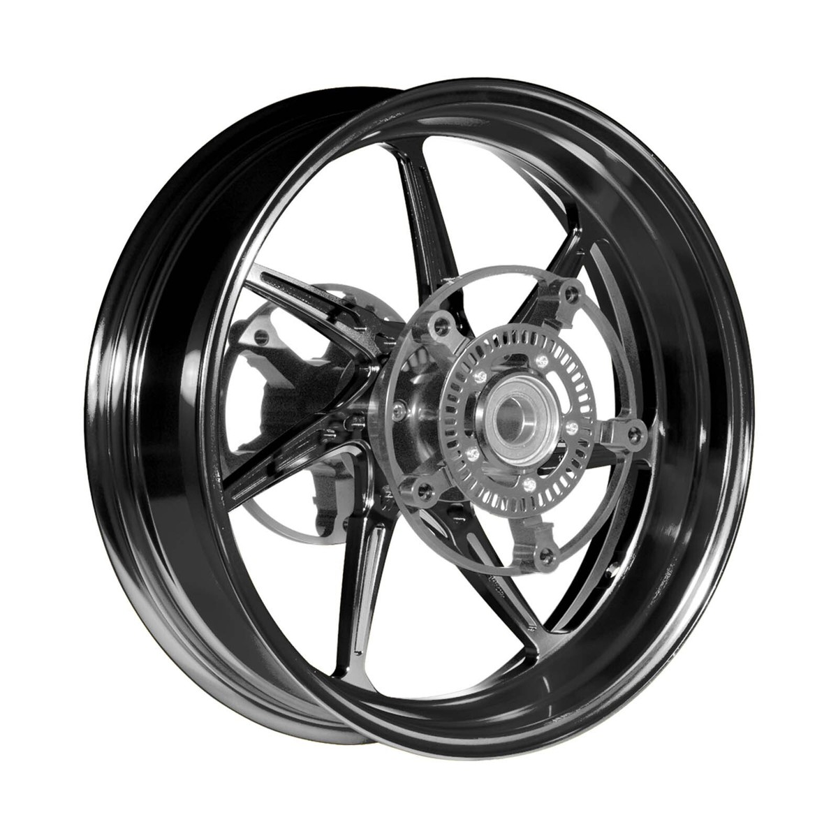 MOS TF07 Forged Alloy Wheels for Yamaha TMAX 560 2022-2024 Black