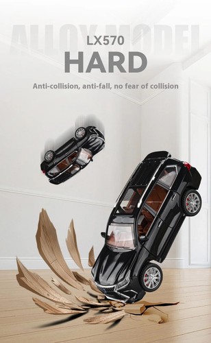 1:24 Lexus LX570 Off Road SUV Diecast Car Model High Simulation Kids Toy Gift - Picture 12 of 24