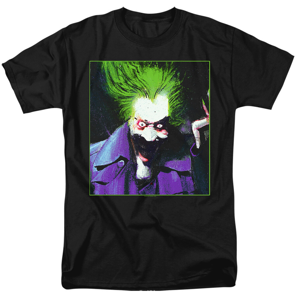 Batman Arkham Asylum T-Shirt Joker Portrait Black Tee