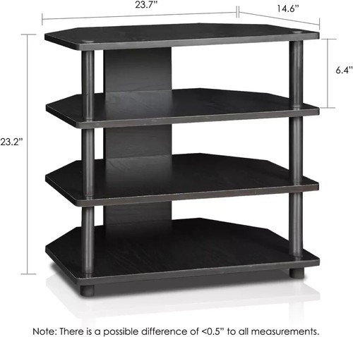 Corner entertainment system center media stand 4 shelves for TV gaming consoles - Picture 10 of 11