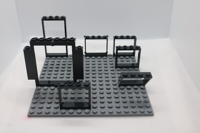 #ad #ad Lego black parts window and door frames lot of 6 $2.99