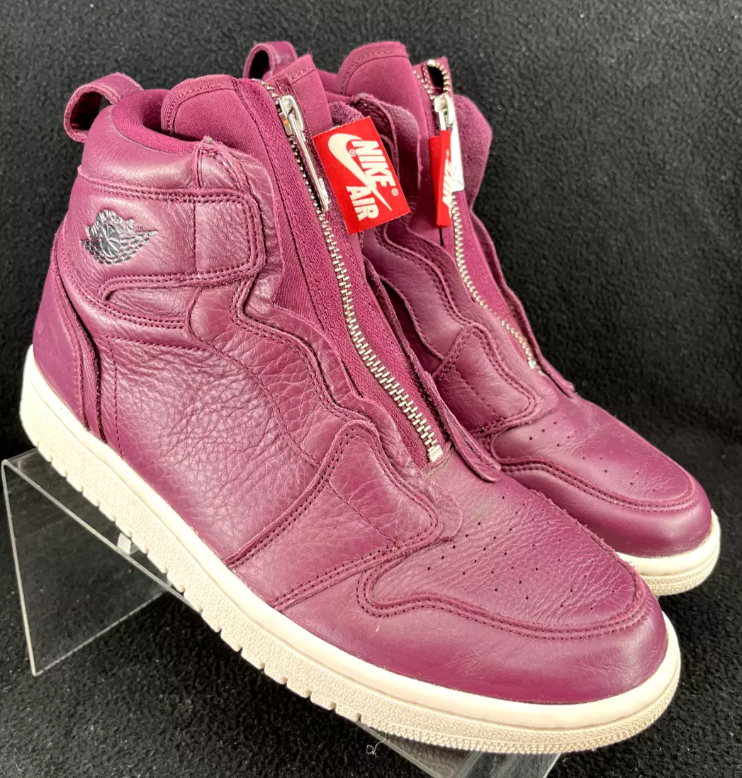 Nike AT0575-600 Jordan 1 Retro High Zip Bordeaux Sneaker Shoes Women's US 8
