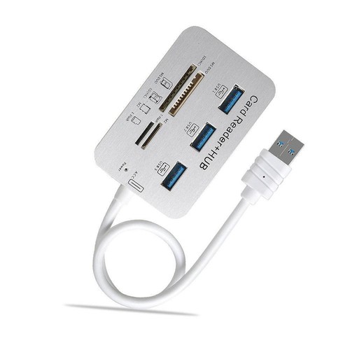 2 in 1 USB 3.0 HUB Card Reader Combo TF Memory Card W8T5 Reader B7V7 Y9R0 - Afbeelding 3 van 15