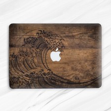 Wood Kanagawa Great Wave Japanese Hard Case For Macbook Air 13 Pro 16 13 14 15