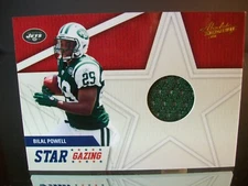 Bilal Powell Panini Star Gazing Game Used Jersey 2011 Card #31 New York Jets NFL