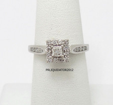 1/2CT Natural Princess Diamond Engagement Wedding Bridal Ring 14K White Gold
