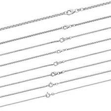 Venezianerkette echtes 925 Silber Silberkette Vierkantkette Damen Herren Kinder