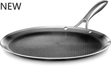HexClad Hybrid Nonstick 12-Inch Griddle Pan, Stay-Cool Handle, Dishwasher, NEW