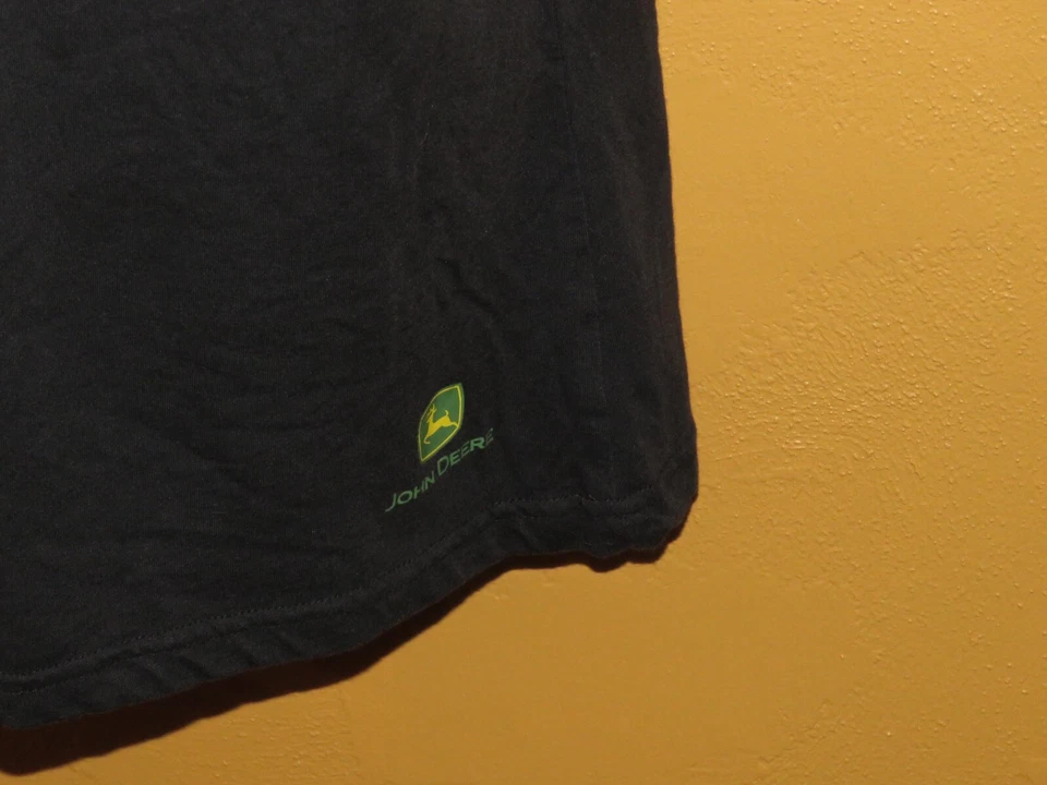 Camiseta sin mangas John Deere para mujer XL LOVE brillo negra granja tractor país Foto 3 de 4