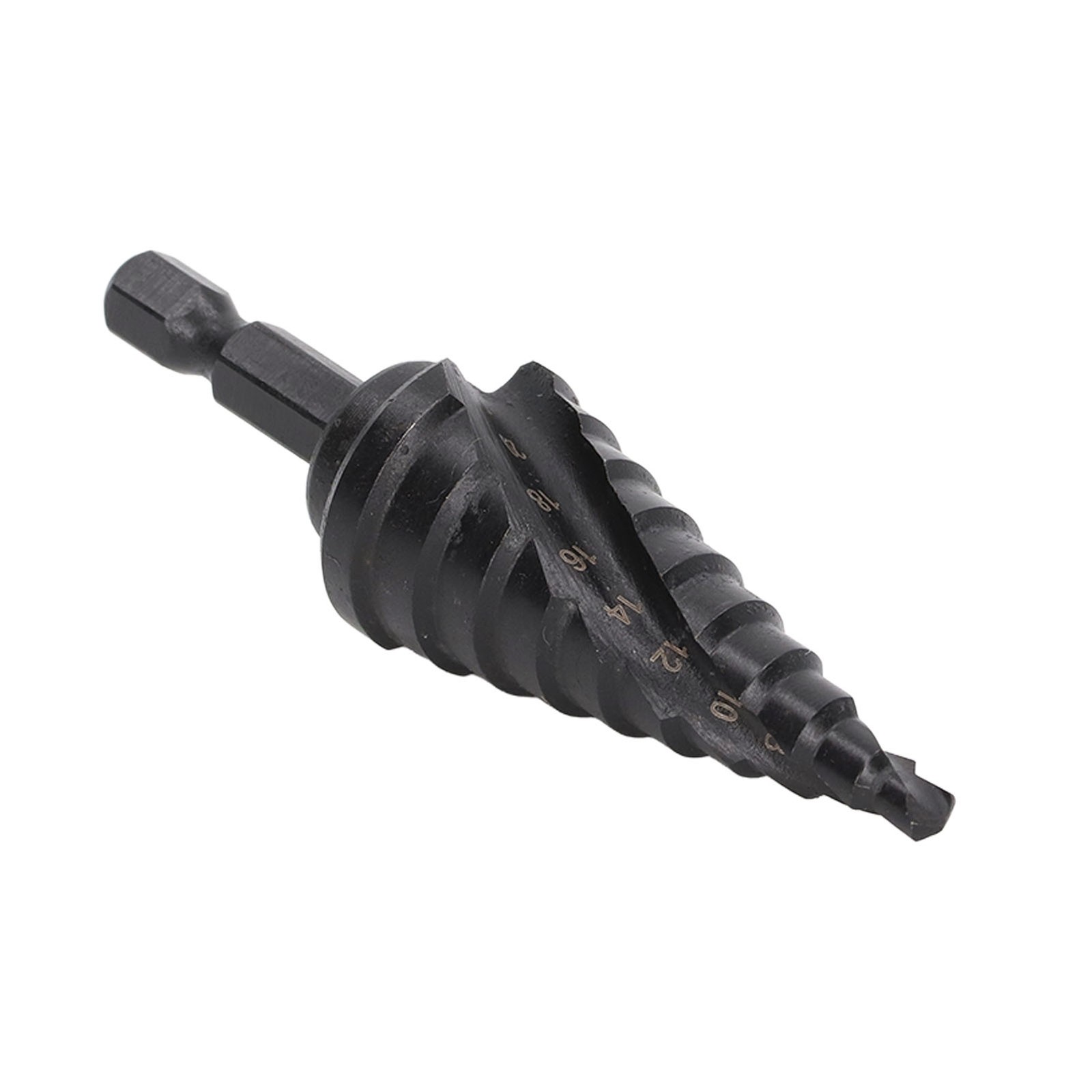 Step Drill Bit HSS Spiral Groove Pagoda Hole Reamer Hex Shank Tool For Metal