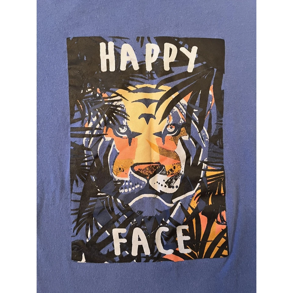 Catimini Blue “Happy Face” Long Sleeve Tee Shirt. Size 8 - Image 2 of 4