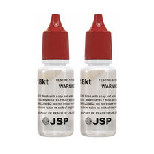 JSP GOLD JEWELRY TESTING SOLUTION 18K TEST SCRAP 1/2 fl oz. SET OF 2 BOTTLES