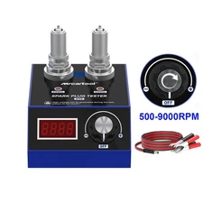 Spark Plug Tester 12V Gasoline Car Engine Ignition Spark Plug Analyzer Dual Hole