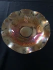 Vintage 12” Jeanette Glass Iris & Herringbone Marigold Carnival Glass Large Bowl