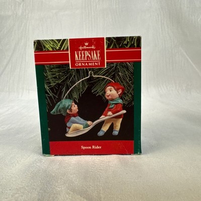 Hallmark  Spoon Rider  Elves 1990 Keepsake Ornament Vintage Xmas QX459-6 (NIB)