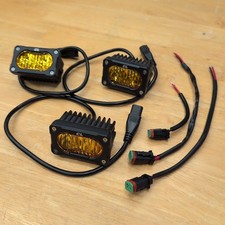 Cavalier Amber T2 2 X 4 Led Pod Offroad Light 20w - Flood Beam - Lot Of 3