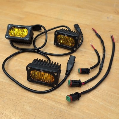 Cavalier Amber T2 2'' x 4'' LED Pod Offroad Light 20W - Flood Beam - LOT OF 3!