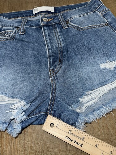 RSQ Vintage High Rise Distressed Jean Shorts Size 27 - Picture 6 of 11