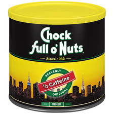 Chock Full O' Nuts Heavenly Original Half Caffeine Ground Coffee Premium Beans