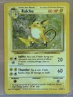 Pokemon TCG Raichu 14/102 Base Set Holo Rare Unlimited EN 1999 WOTC 80HP