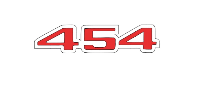 Par - 2 Colores 454 Calcomanía Emblema 7.5L V8 GM Chevy GMC Pontiac Oldsmobile Foto 3 de 4