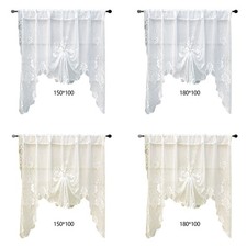 Breathable Swag Valance for Small Windows Rod Pocket Design for Bathroom And