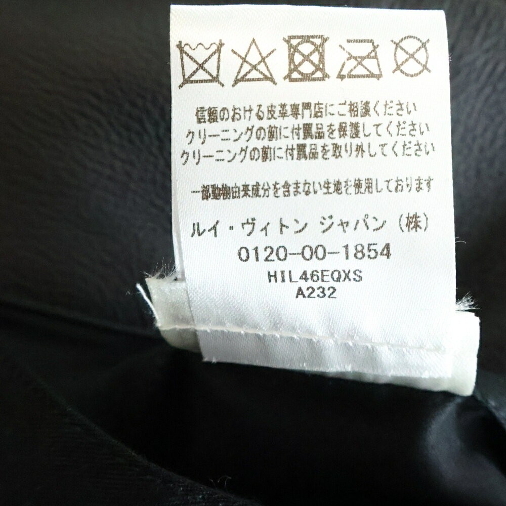 Louis Vuitton Monogram Embossed Utility Black Leather Jacket HIL46EQXS Size 46 image 8