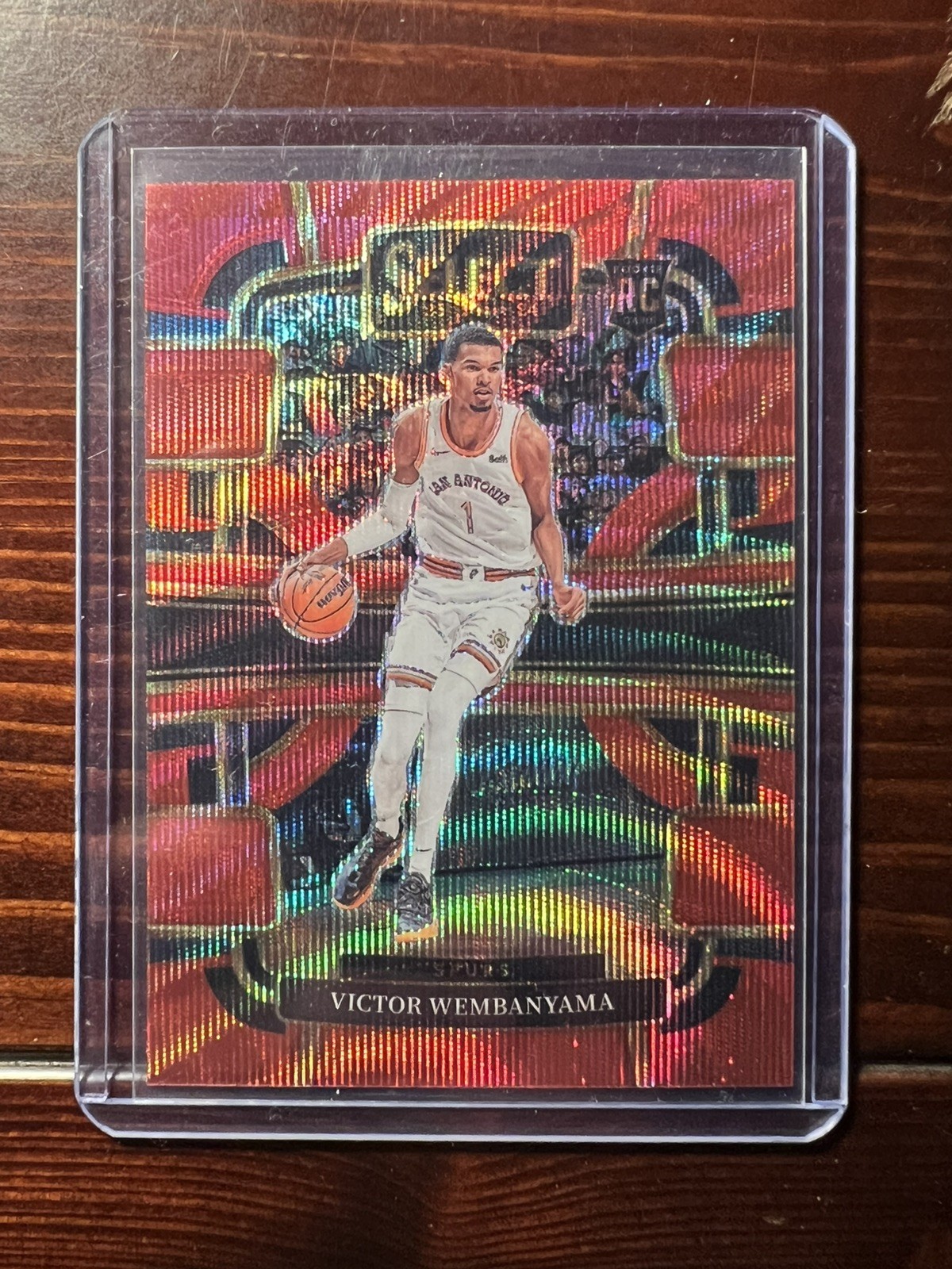 VICTOR WEMBANYAMA RC Rookie - Red Wave Prizm 2023-24 Panini Select #87