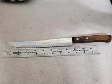 Flint Stainless Waverly Edge Serrated 8.5" Carving Slicing Knife GOOD CONDITION 