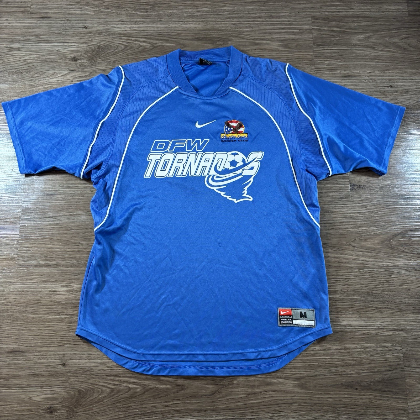 Vintage DFW Tornadoes Team Nike Soccer Jersey Y2K Size Medium