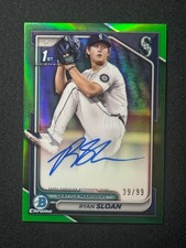 Ryan Sloan Bowman Chrome 2024 Green /99 Auto