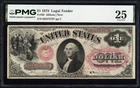 1875 $1 One Dollar Legal Tender United States Note Fr#20 PMG VF 25