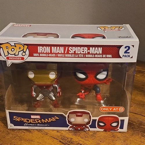 Funko Pop! Vinyl Marvel Spider-Man Homecoming Iron Man/Spider-Man Target 2 Pack…