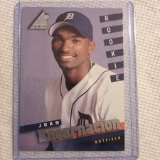 1998 Pinnacle Rookie baseball card #127 Juan Encarnacion Detroit Tigers. rookie card picture