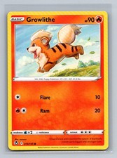 Growlithe Normal Common SWSH12: Silver Tempest SWSH12 Fire 019/195 Pokemon Card