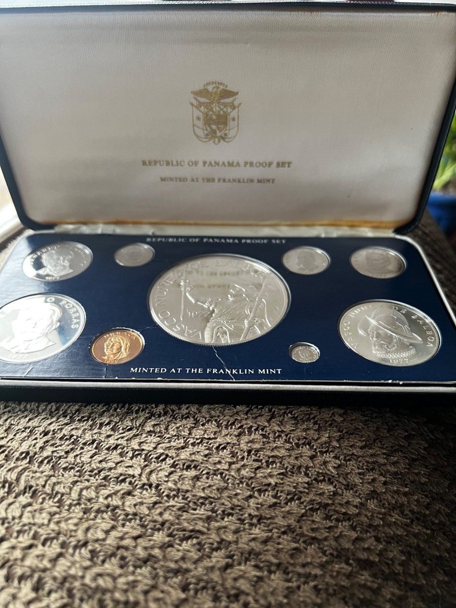 1977 Panama SILVER Proof 9 Coin Set - 5.8 oz. SILVER | eBay
